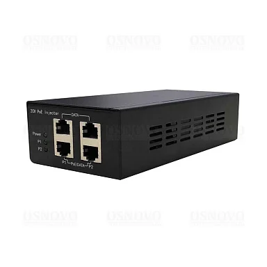 PoE Инжектор OSNOVO Midspan-2/602G, 2 PoE,  до 30 Вт