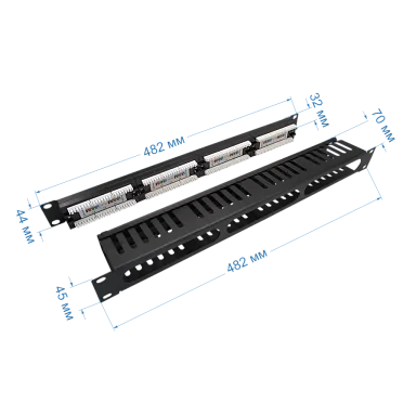 Space Technology ST-PP24-01+ST-1U/24 Патч-панель 19"  на 16 портов