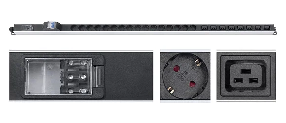 Cabeus PDU-32-16S-8C19-B-T (9545c) Вертикальный блок розеток 19" , до 32А