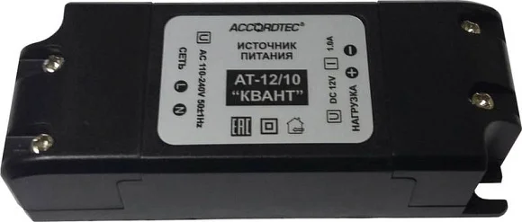 Блок питания AccordTec AT-12/10 КВАНТ  12 В / 1А