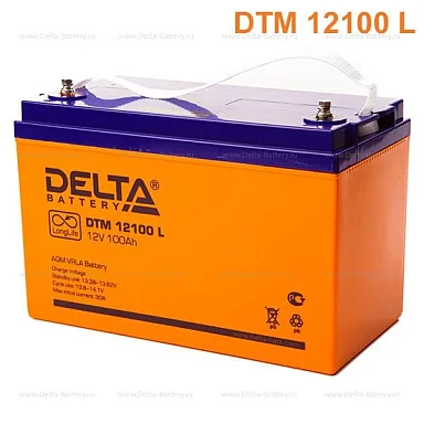 Аккумулятор Delta DTM 12100 L AGM (12 В / 100 Ач)