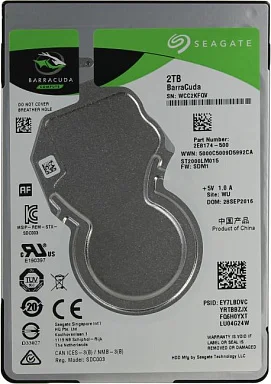 Жесткий диск HDD SEAGATE ST2000LM015,  2 ТБ, 128 МБ 5400 об/мин