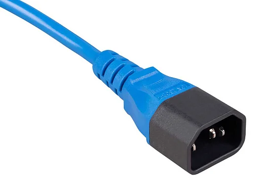 Cabeus PC-189-VDE-1.5-1.8M-BL (12267c) кабель питания IEC 320 C13 + IEC 320 C14, 1.8 м