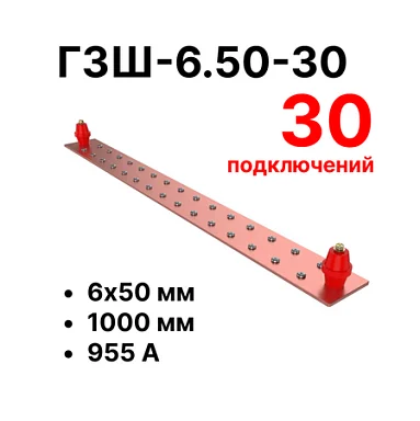 Шина заземления Cabeus CGB-ГЗШ-6.50-30 (11645c)