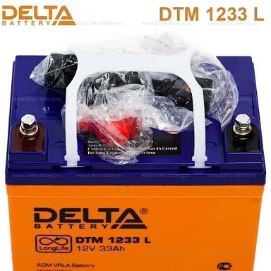 Аккумулятор Delta DTM 1233 L AGM (12 В / 33 Ач)