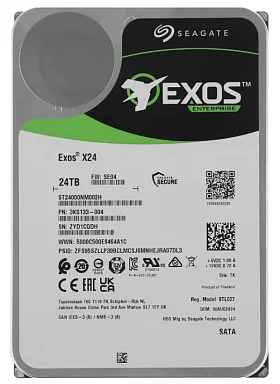 Жесткий диск HDD SEAGATE ST24000NM002H,  24 ТБ, 512 МБ 7200 об/мин