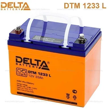Аккумулятор Delta DTM 1233 L AGM (12 В / 33 Ач)