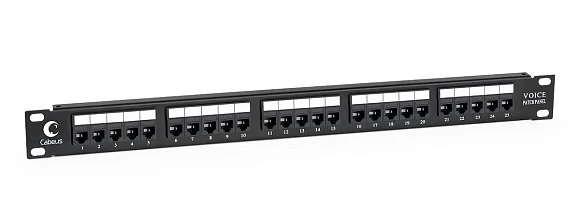 Cabeus Архив_PL-25-TEL-Toolless Патч-панель 19"  на 25 порта