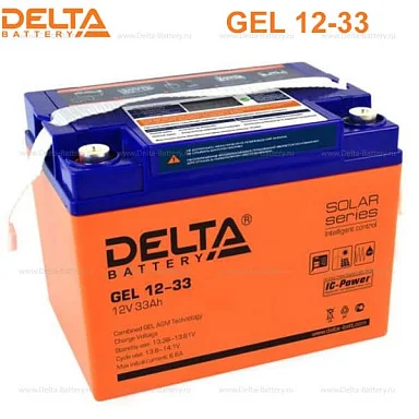 Аккумулятор Delta GX 12-33 GEL (12 В / 33 Ач)