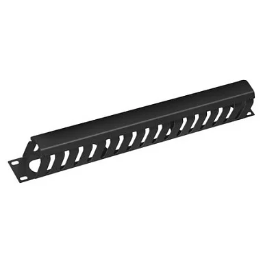 Cabeus JB07-1U-BK (8643c) Горизонтальный 1U кабельный органайзер 19" Черный
