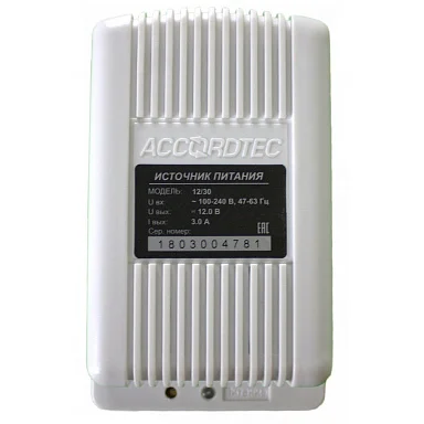 Блок питания AccordTec AT-12/30_White case  12 В / 3А