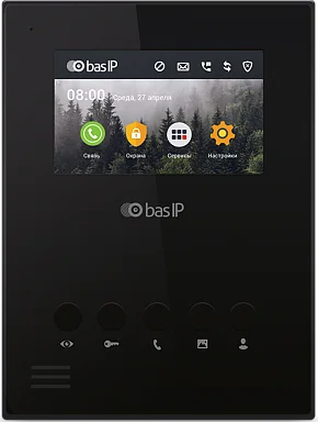 Монитор видеодомофона BAS-IP AU-04LA BLACK