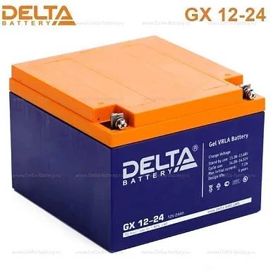 Аккумулятор Delta GX 12-24 GEL (12 В / 24 Ач)