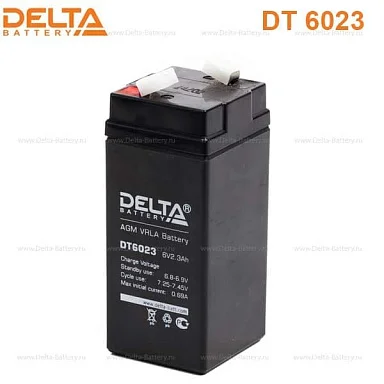 Аккумулятор Delta DT 6023 AGM (6 В / 2,3 Ач)