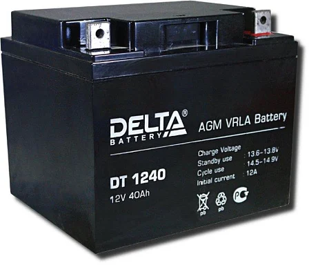 Аккумулятор Delta DT 1240 AGM (12 В / 40 Ач)