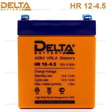 Аккумулятор Delta HR 12-4.5 AGM (12 В / 4,5 Ач)