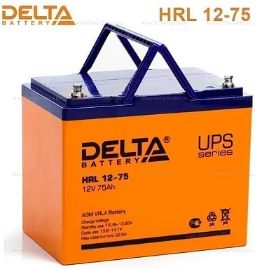 Аккумулятор Delta HRL 12-75 Х AGM (12 В / 75 Ач)