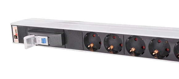 Rem R-16-10S-10C19-A-1420-K Вертикальный блок розеток 19" , до 16А