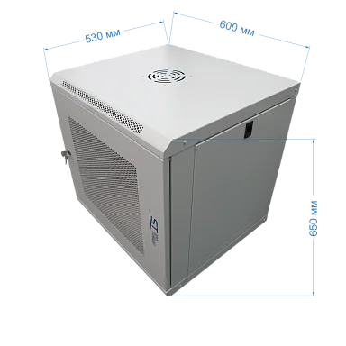 Space Technology ST-NCP12U600 (СЕРЫЙ) С ПОЛКОЙ Напольный 12U телекоммуникационный шкаф 19"