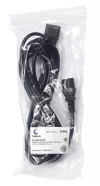 Cabeus PC-189-VDE-1.0-5M (10812c) кабель питания IEC 320 C13 + IEC 320 C14, 5 м