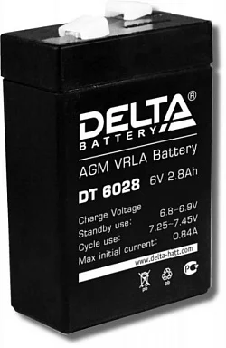 Аккумулятор Delta DT 6028 AGM (6 В / 2,8 Ач)