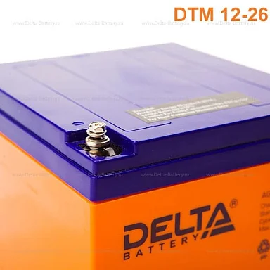 Аккумулятор Delta DTM 1226 AGM (12 В / 26 Ач)