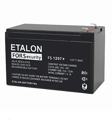Аккумулятор ETALON FS 1207+ AGM (12 В / 7 Ач)