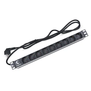 Cabeus PDU-9P-2EU (7288c) Горизонтальный блок розеток 19" , до 16А
