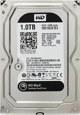 Жесткий диск HDD Western Digital WD1003FZEX,  1 ТБ, 64 МБ 7200 об/мин