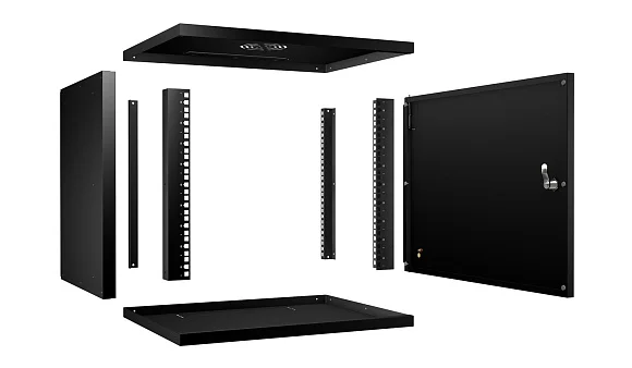 Cabeus WSC-05D-9U55/45m-BK (10178c) Настенный 9U телекоммуникационный шкаф 19"