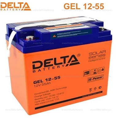 Аккумулятор Delta GEL 12-55 AGM (12 В / 55 Ач)