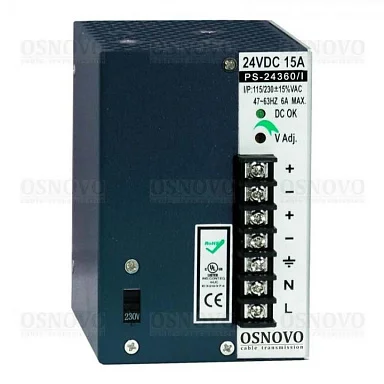 Блок питания OSNOVO PS-24360/I  24 В / 15А