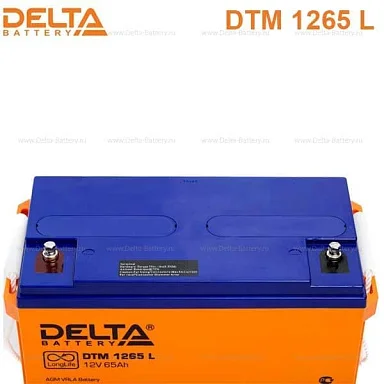 Аккумулятор Delta DTM 1265 L AGM (12 В / 65 Ач)