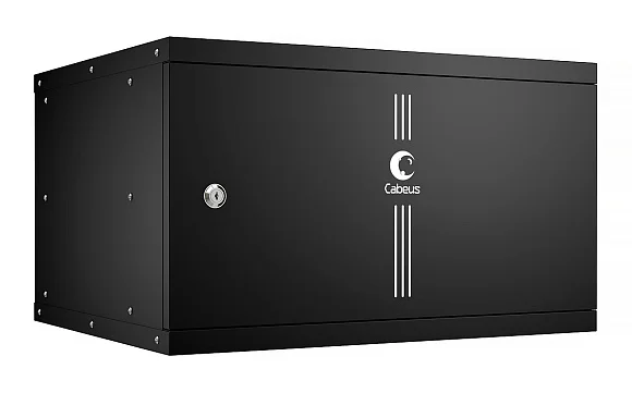 Cabeus WSC-05D-6U55/45m-BK (10174c) Настенный 6U телекоммуникационный шкаф 19"