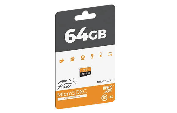 Жесткий диск microSD FOX FX-SD64GB, 64 ГБ