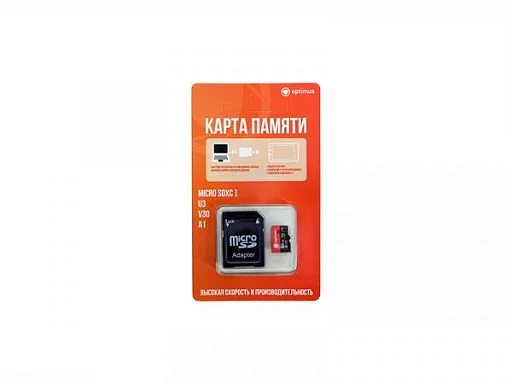 Жесткий диск microSD Optimus Optimus MicroSDXC 64Gb,  64 ГБ,