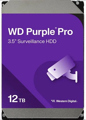 Жесткий диск HDD Western Digital WD122PURP,  12 ТБ, 256 МБ 7200 об/мин