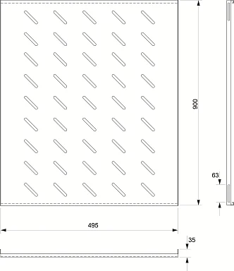 Cabeus SH-J018-FC-1200-BK (9803c) Черная перфорированная полка, 1U