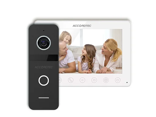 Комплект видеодомофона AccordTec AT-home7 Комплект домофонии WH-BL