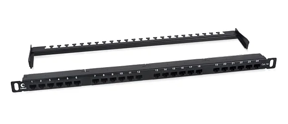Cabeus PLHD-24-Cat.5e-Dual-180-0,5U (9663c) Патч-панель 19"  на 24 порта