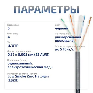 UTP-4P-Cat.6-SOLID-OUT-LSZH-UV-100 (9641c-5)