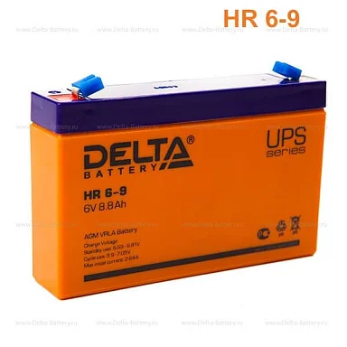 Аккумулятор Delta HR 6-9 AGM (6 В / 9 Ач)