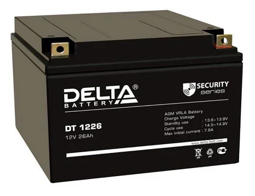 Аккумулятор Delta DT 1226 AGM (12 В / 26 Ач)