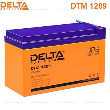 Аккумулятор Delta DTM 1209 AGM (12 В / 9 Ач)