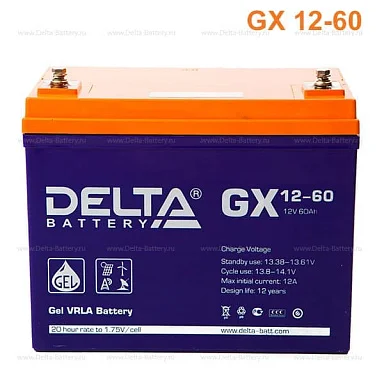 Аккумулятор Delta GX 12-60 GEL (12 В / 60 Ач)