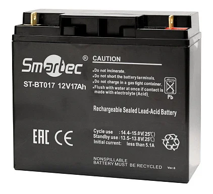 Аккумулятор Smartec ST-BT017 AGM (12 В / 17 Ач)