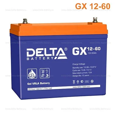 Аккумулятор Delta GX 12-60 GEL (12 В / 60 Ач)