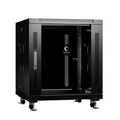 Cabeus SH-05C-12U60/80-BK (8570c) Напольный 12U телекоммуникационный шкаф 19"