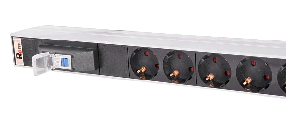 Rem R-16-15S-10C19-A-1820-K Вертикальный блок розеток 19" , до 16А