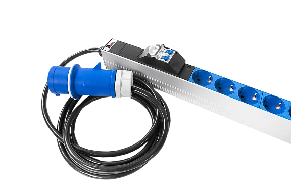 Rem R-32-10S-12C13-4C19-A-I-1420-3-2P Вертикальный блок розеток 19" , до 32А